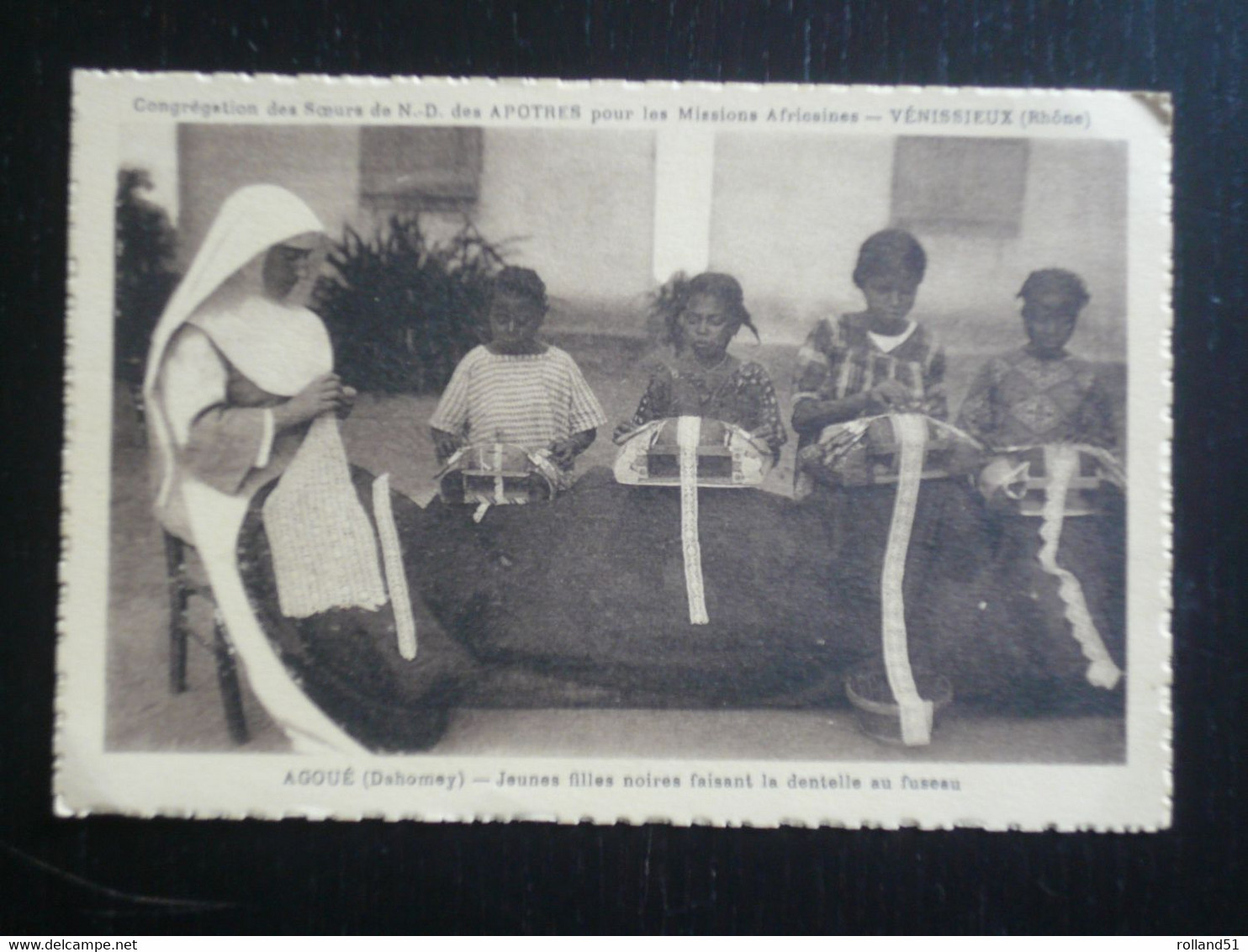 Agoué Au Dahomey, Jeunes Filles Faisant De La Dentelle, Congregation Des Soeurs De N.D. Des Apotres - Dahomey