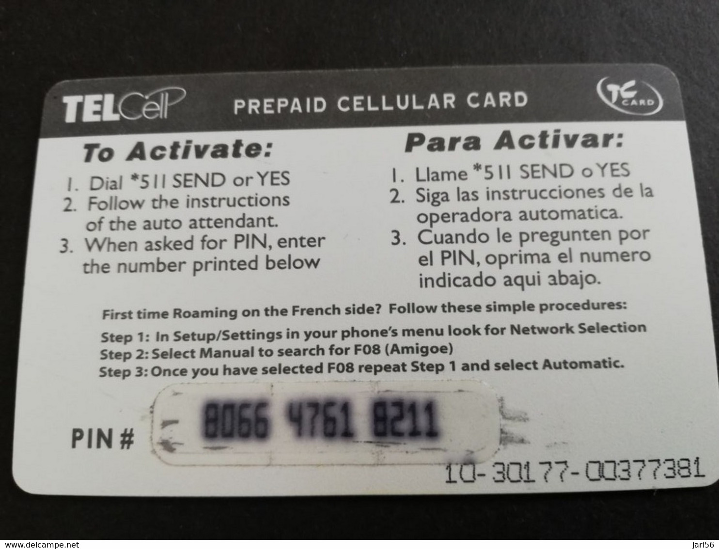 SINT MAARTEN PREPAID $10, - CARNIVAL 2007 SCHEDULE  TC CARD /TELCELL    VERY FINE USED CARD        ** 5788** - Antilles (Neérlandaises)