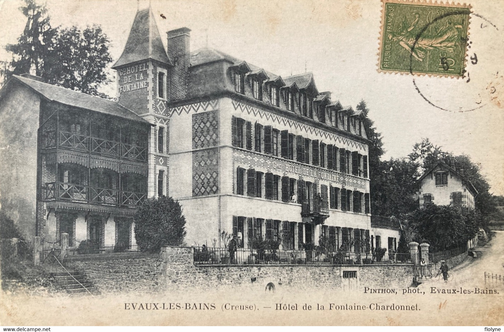 Evaux Les Bains - Devanture Du Grand Hôtel De La Façade , CHARDONNET Propriétaire - Evaux Les Bains
