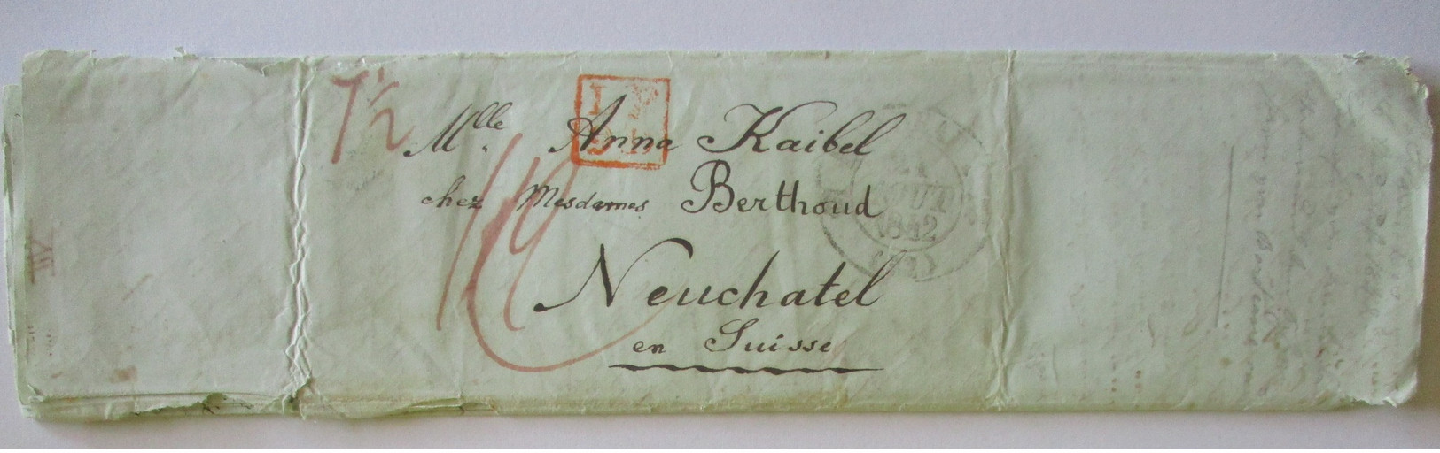 Frankreich Vorphila Bordeaux 1842 N. Neuchatel Mit 9 Engbeschriebene Seiten (A26) - Sonstige & Ohne Zuordnung