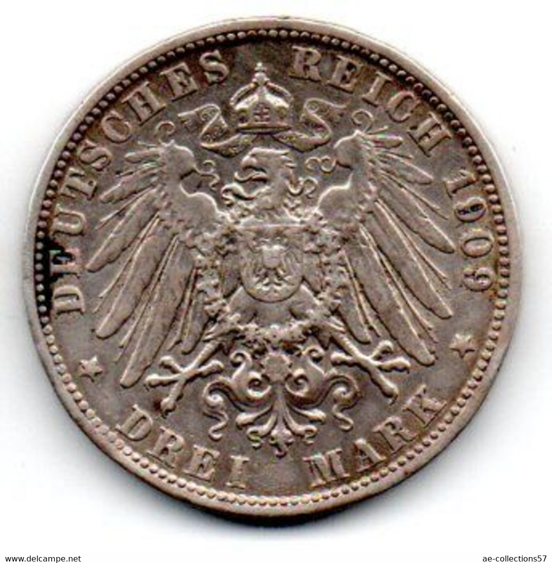 Bavière - Bayern 3 Mark 1909 D TTB - Monedas Pequeñas & Otras Subdivisiones