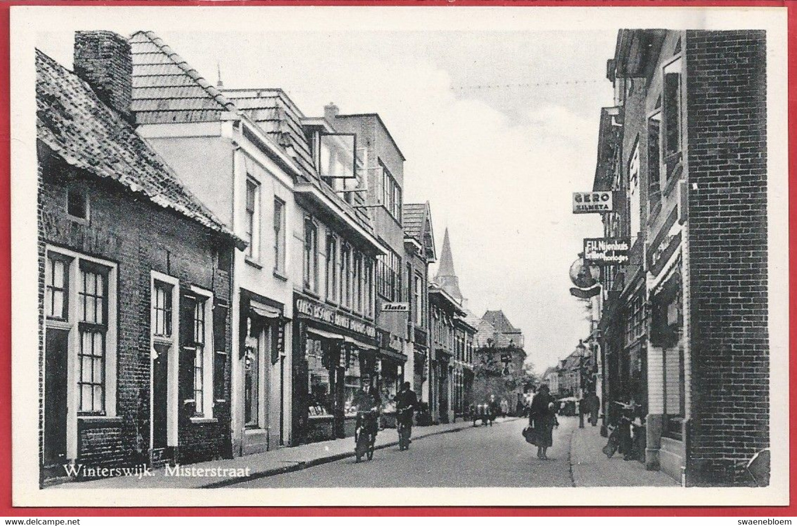 NL.- WINTERSWIJK, MISTERSTRAAT. F.H. Nijenhuis, Brillen Horloges. Uitgave Boekhandel G.J. Albrecht. - Winterswijk