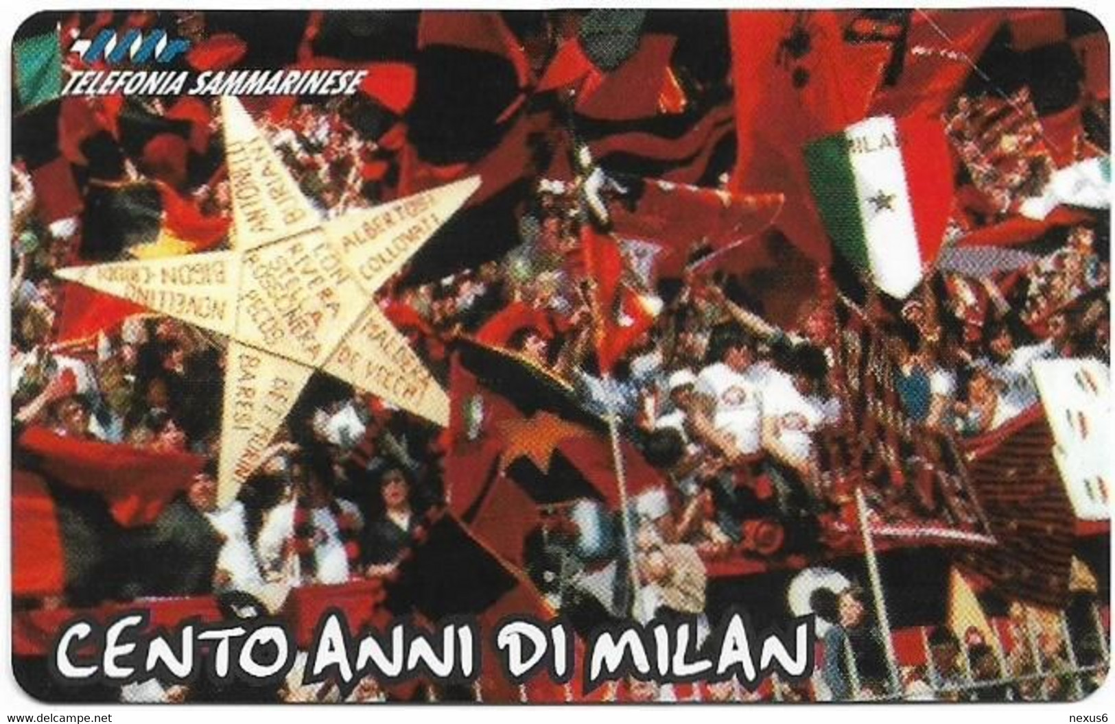 San Marino (URMET) - RSM-039 - Cento Anni Di Milan - Milan Supporters - 06.1999, 4.000L, 25.000ex, Mint - Saint-Marin