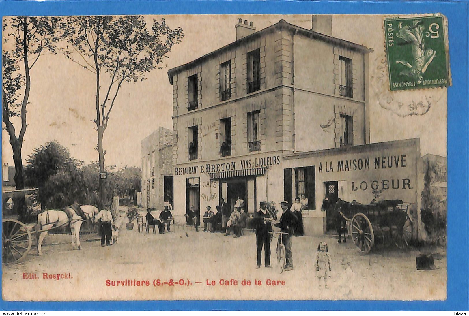 95 - Val D'Oise -  Survilliers - Le Cafe De La Gare  (N5297) - Survilliers