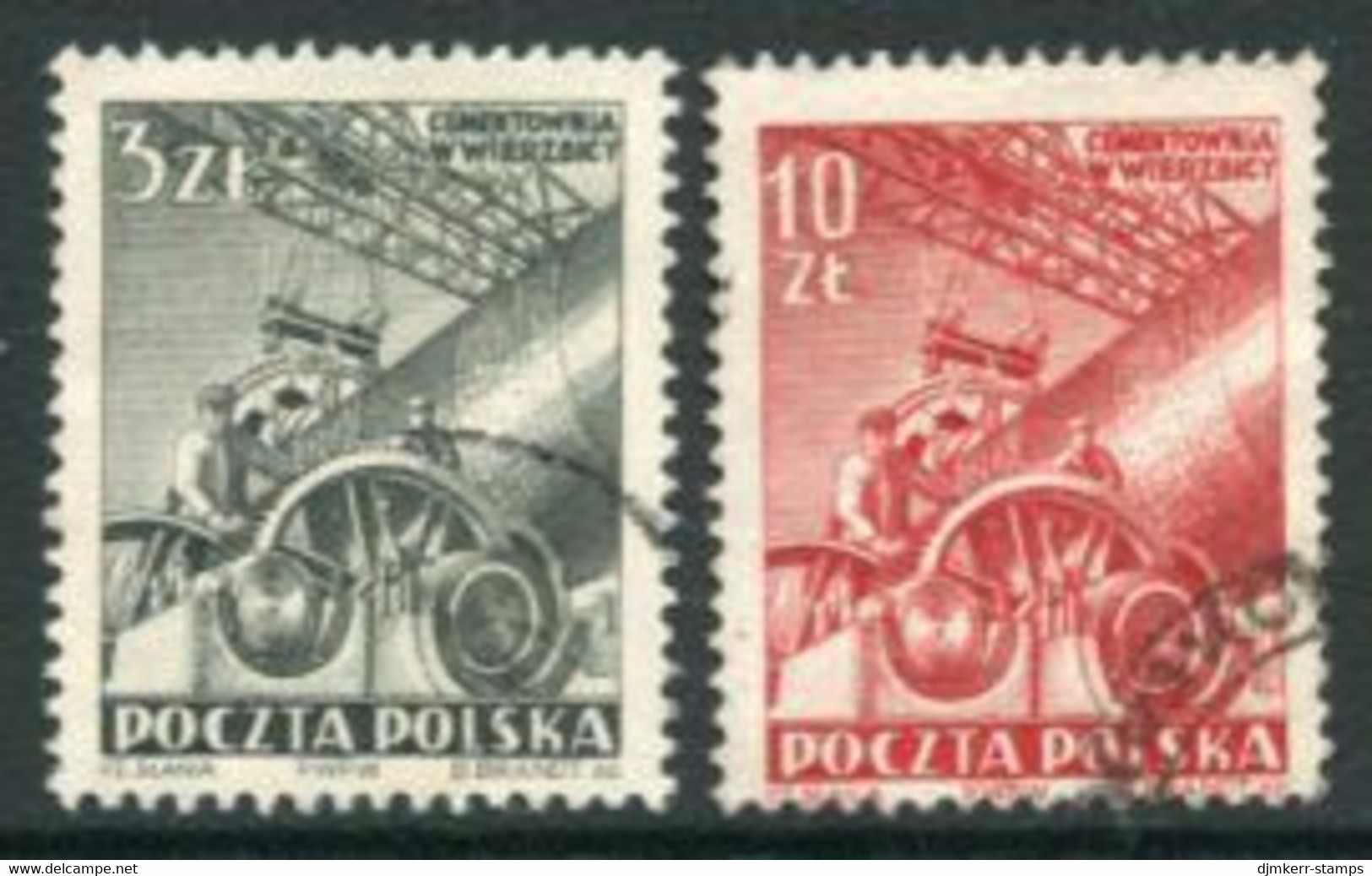 POLAND 1952 Cement Works Used  Michel 748-49 - Usati