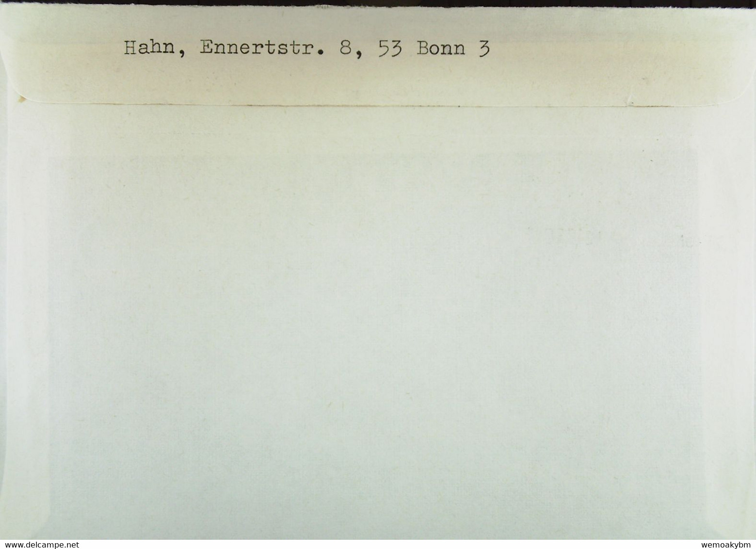 BRD R-Brief Ersttag 10.4.80 Aus 5300 Bonn 1 (421 G)  Mit Kompl. Satz Luftfahrt 1040/3 - Etiquettes 'Recommandé' & 'Valeur Déclarée'