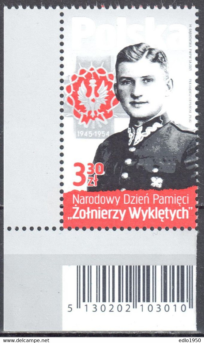 Poland 2021 - Remembrance Of Accursed Soldiers - Mi.5280 - MNH(**) - Ongebruikt