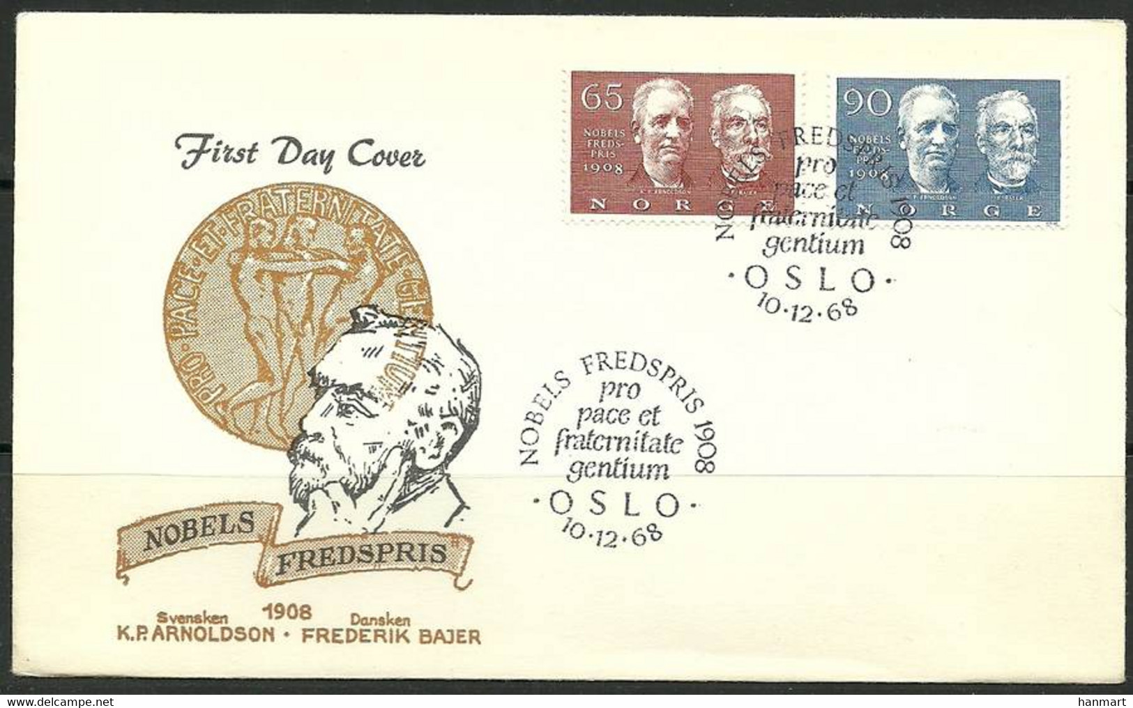 Norway 1968 Mi 576-577 FDC  (FDC ZE3 NRW576-577) - Schriftsteller