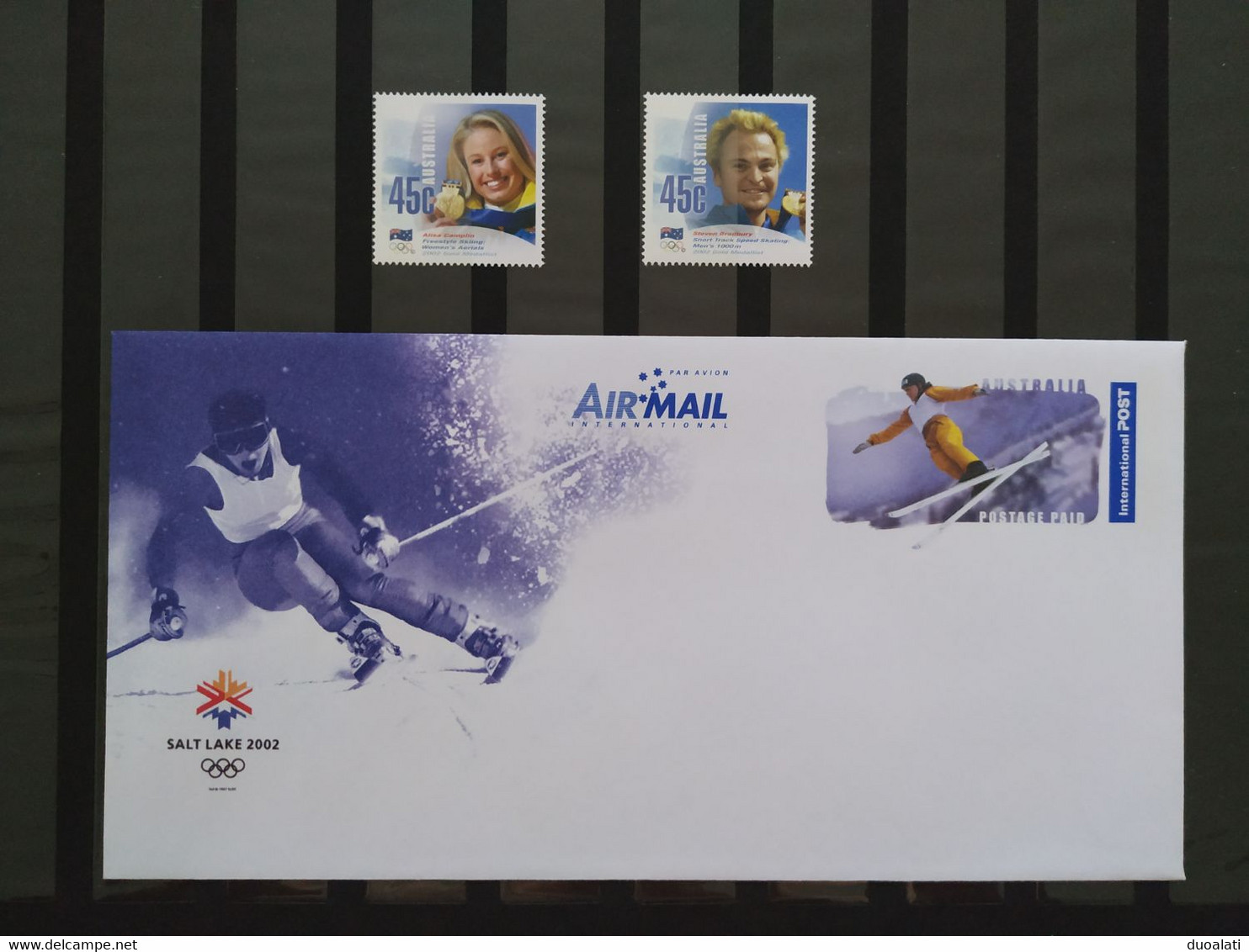 Australia Set & FDC 2002 Olympic Winter Games Salt Lake City Freeestyle Skiing Speed Skating MNH Medal Winner - Winter 2002: Salt Lake City