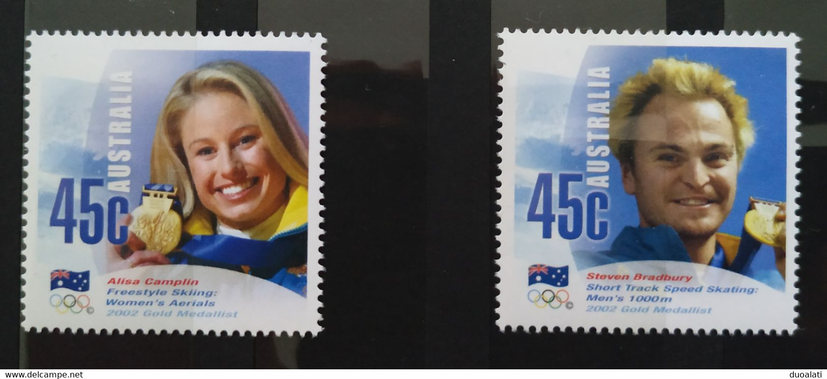 Australia Set & FDC 2002 Olympic Winter Games Salt Lake City Freeestyle Skiing Speed Skating MNH Medal Winner - Invierno 2002: Salt Lake City