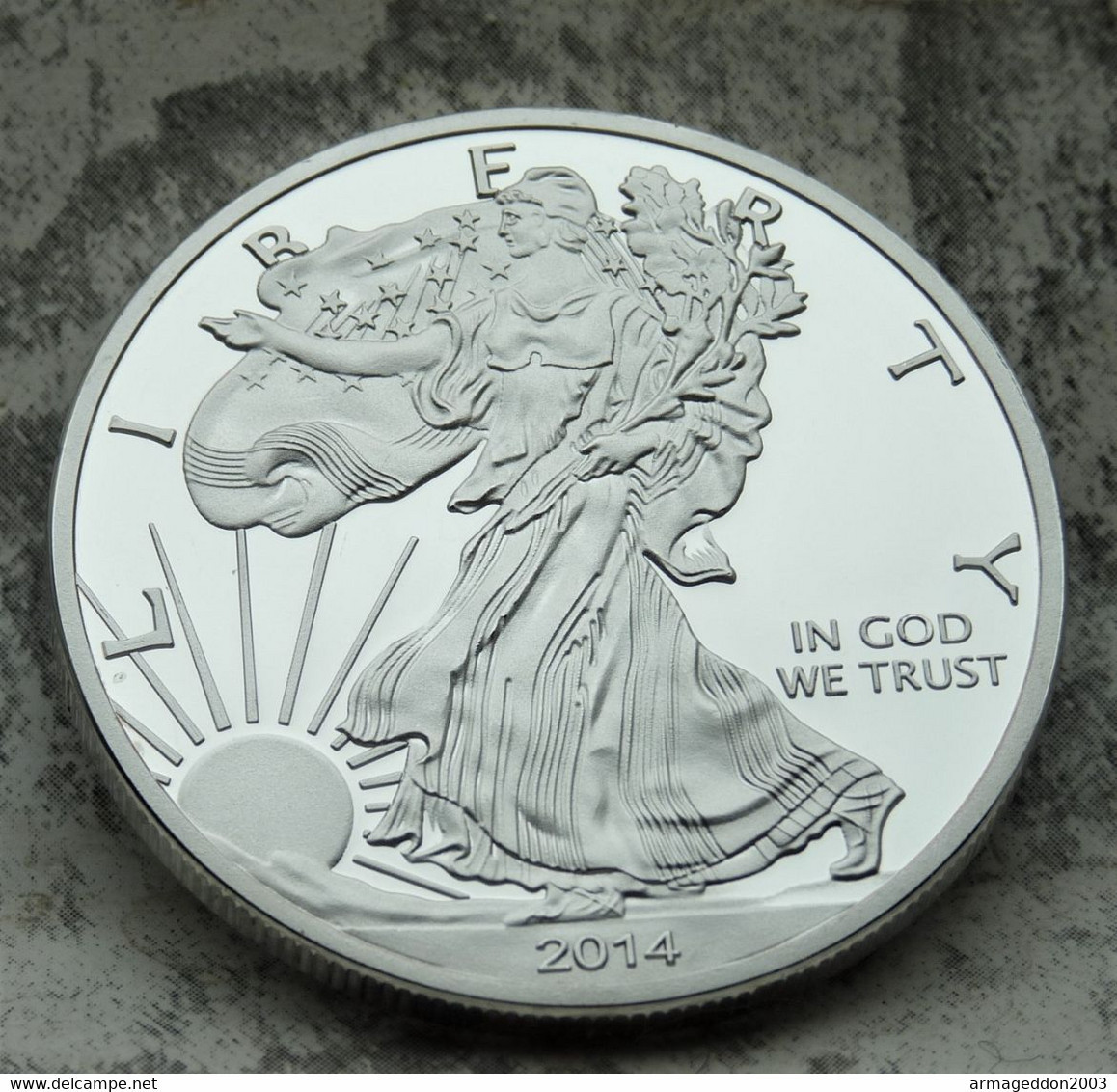 Pièce LIBERTY EAGLES ONE DOLLAR 2014 / 1 Oz TROY 31 G Argent Fine Silver Neuve - Otros & Sin Clasificación