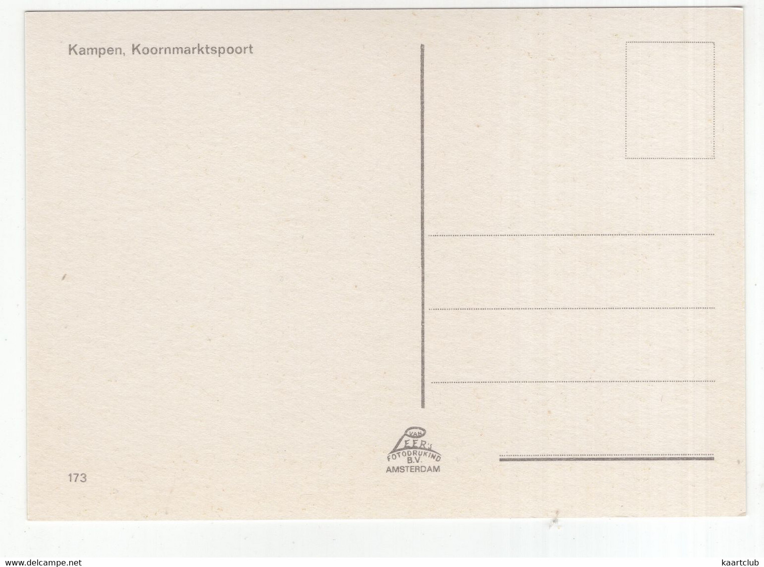 Kampen - Koornmarktspoort - (Holland) - Kampen