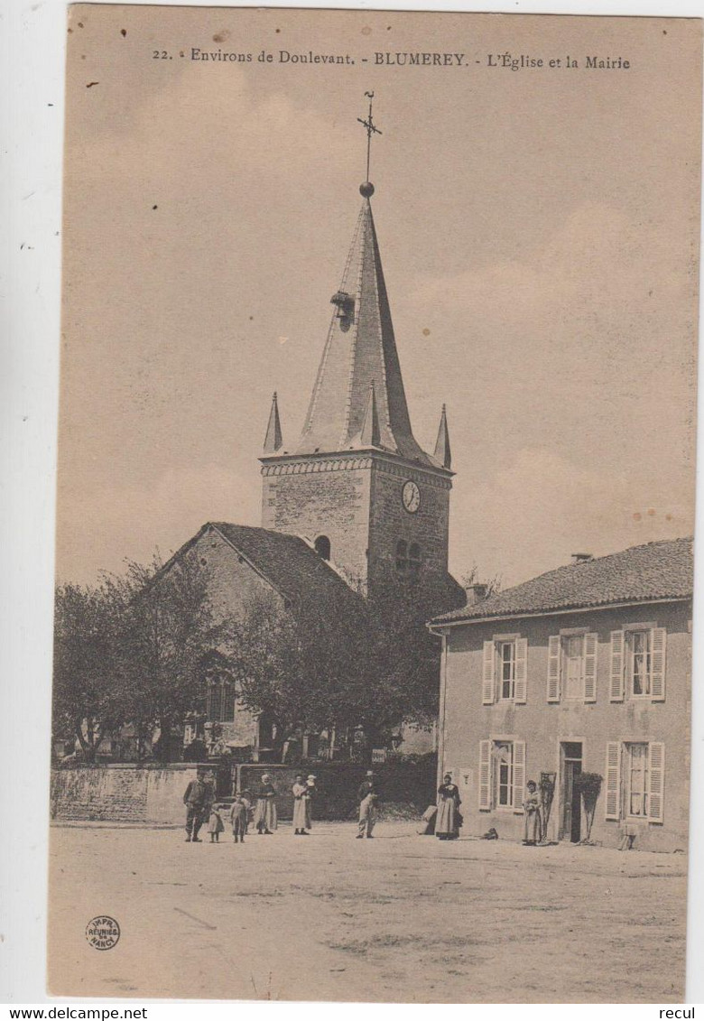 HAUTE MARNE - 22 - Environs De Doulevant - BLUMEREY - L'Eglise Et La Mairie - Autres & Non Classés