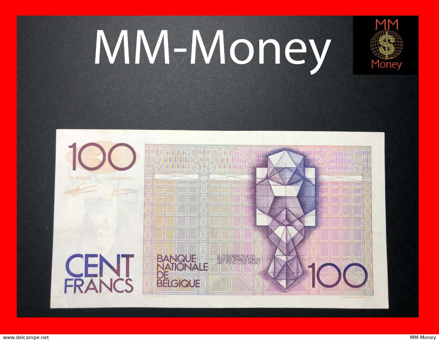 BELGIUM 100 Francs 1982  P. 142  Sig. Genie - Godeaux    VF+ - 100 Francos
