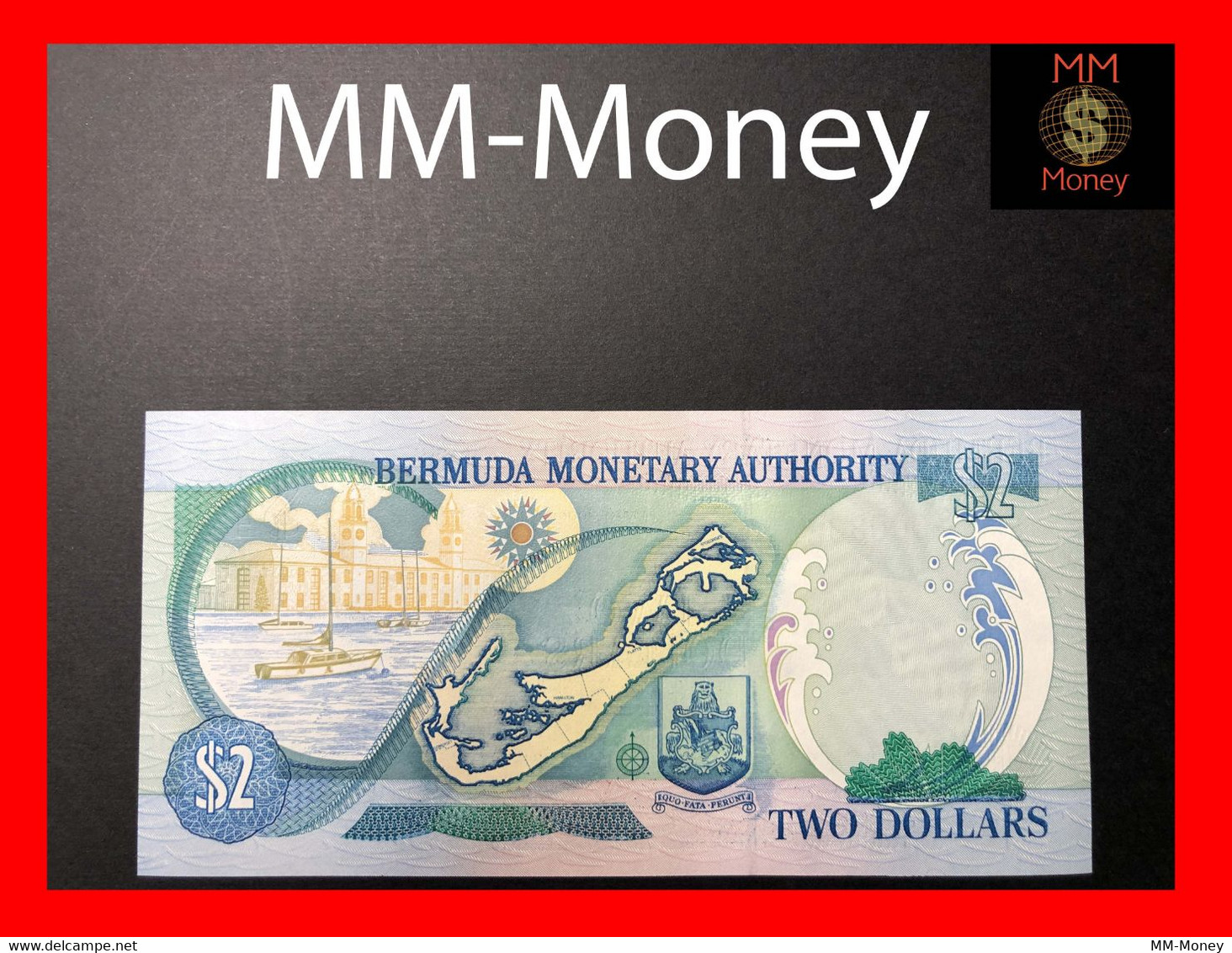 BERMUDA 2 $  24.5.2000  P. 50  "low Serial 000882"   UNC - Bermudas