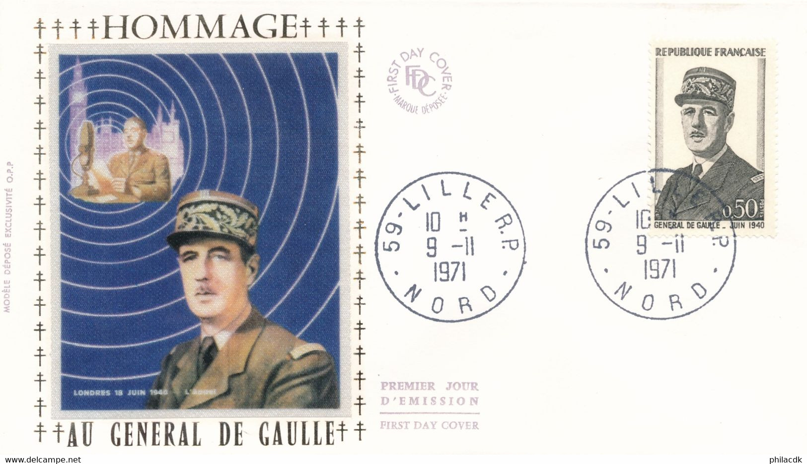 BEAU LOT FDC CARTES ENVELOPPES BLOCS TIMBRES DENTELES NON DENTELES GENERAL CHARLES DE GAULLE