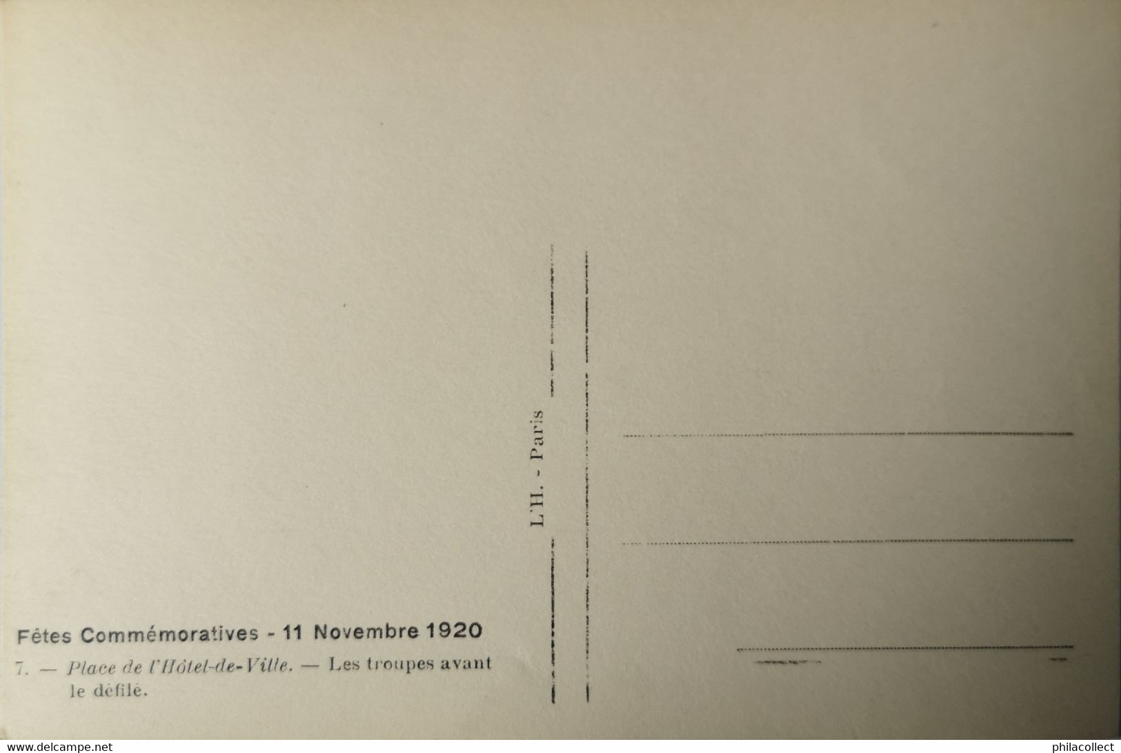 Paris (75) Carte Photo // Fetes Commemorative - 11 November 1920 / NO. 7.  19?? - Sonstige & Ohne Zuordnung