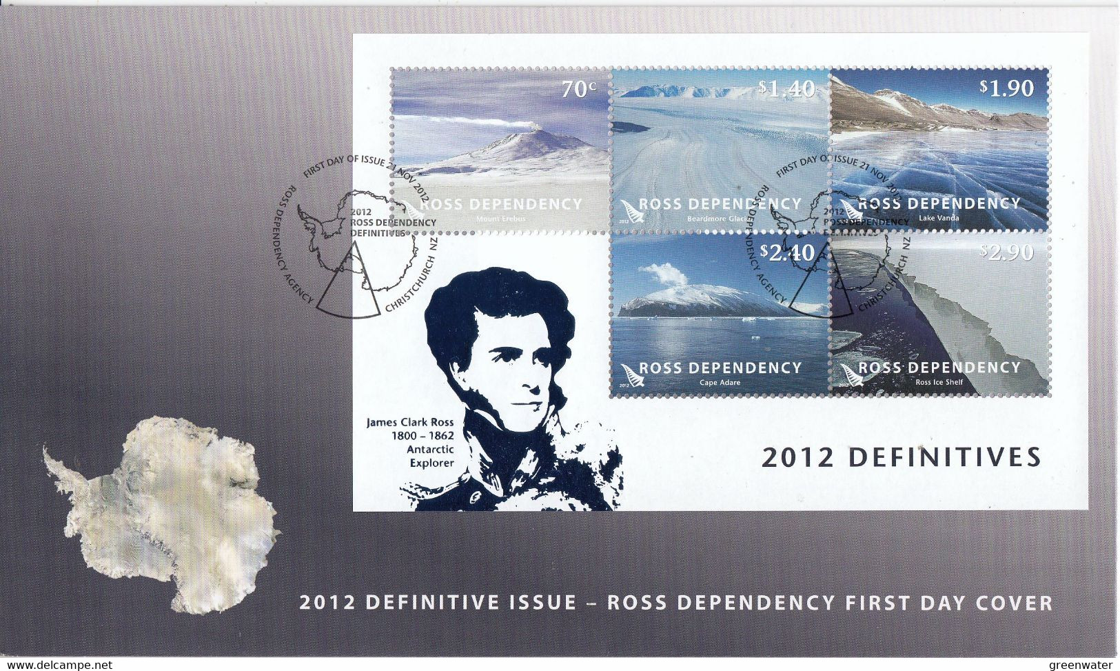 Ross Dependency 2012 Definitives / Scenic M/s FDC (F8677) - FDC