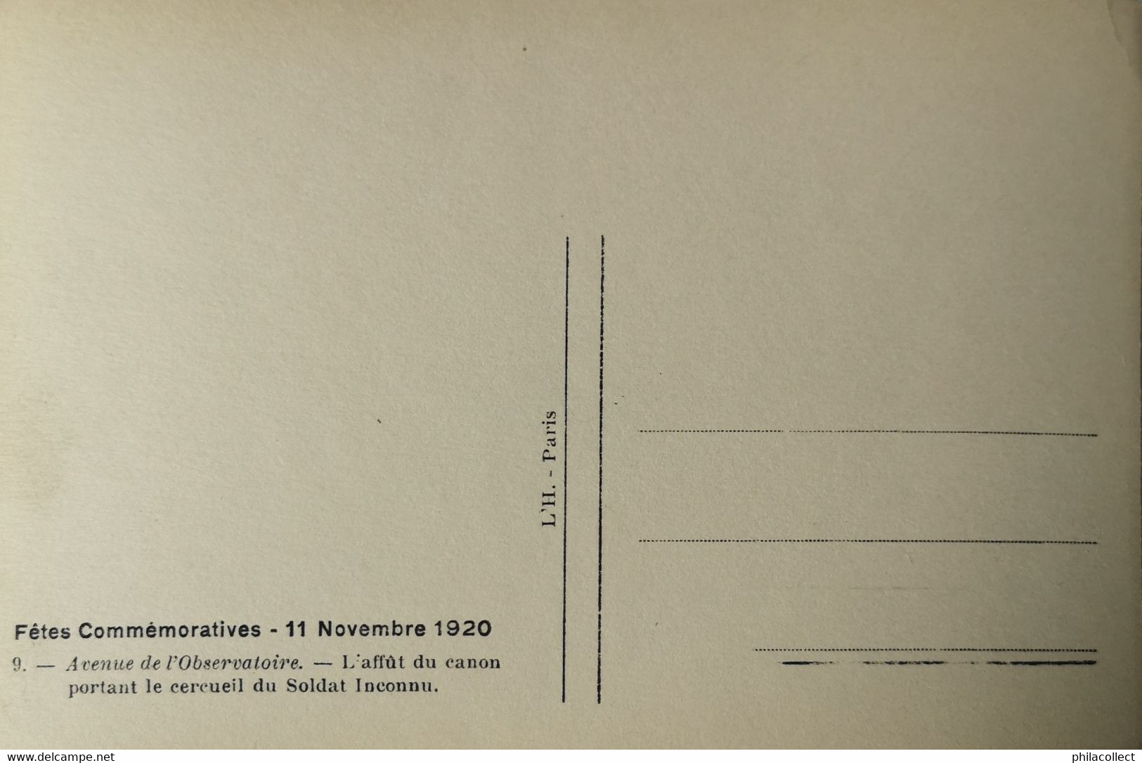 Paris (75) Carte Photo // Fetes Commemorative - 11 November 1920 / NO. 9.  19?? - Autres & Non Classés