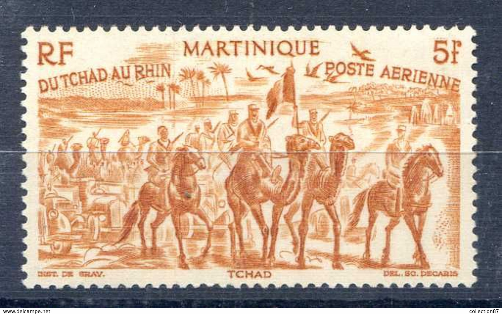 MARTINIQUE - PA 7 ** LUXE < TCHAD Au RHIN 1946 - CHAMEAUX  CHEVAUX - 1946 Tchad Au Rhin