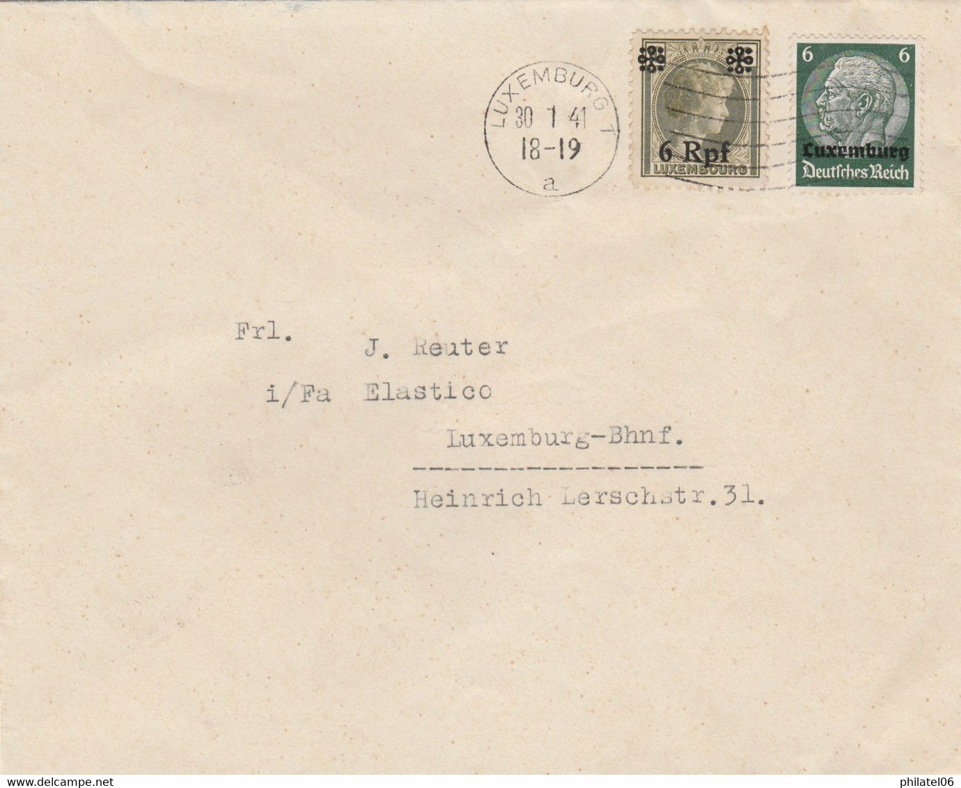 LUXEMBOURG  OCCUPATION ALLEMANDE  WW2 6 LETTRES - 1940-1944 Occupation Allemande
