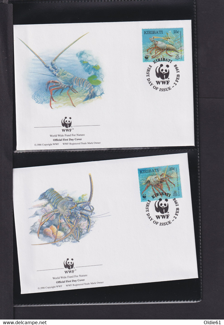 1998  Kiribati  WWF  "Die Gabeldornlanguste" Komplettes Kapitel - Lots & Serien