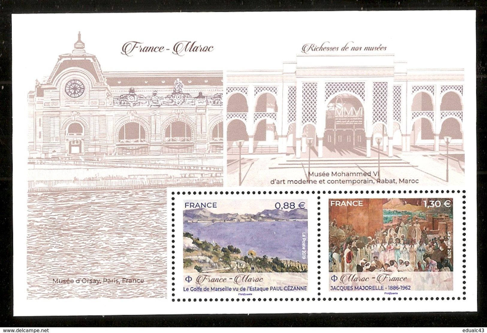 2019 - Bloc Feuillet F 5316 FRANCE - MAROC Les Musées  NEUF** LUXE MNH - Ongebruikt