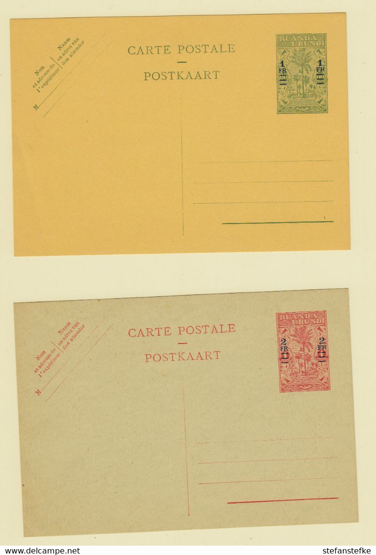 Ruanda - Urundi Ocb Nr :   Stibbe Nr 27 - 28  Niet Gelopen   (zie Scan) - Stamped Stationery