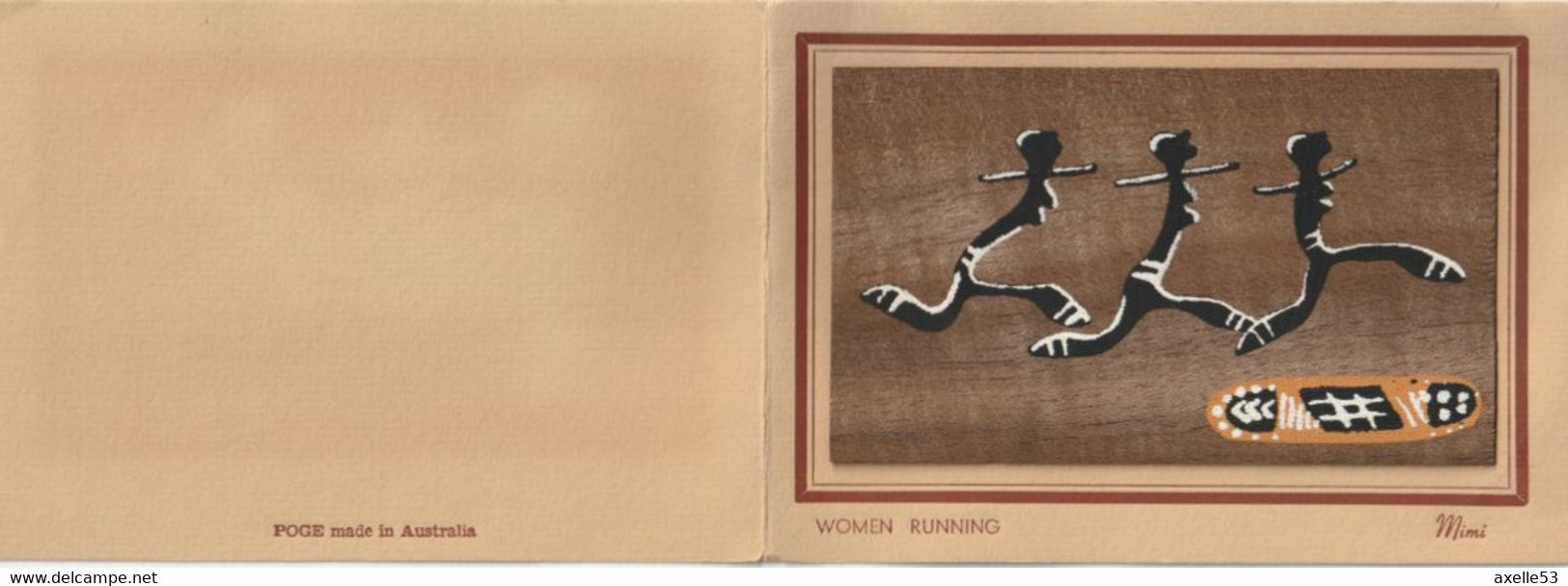 Australie (5532) Women Running  - Mimi - Greeting Card (double) On Balsa - Unclassified