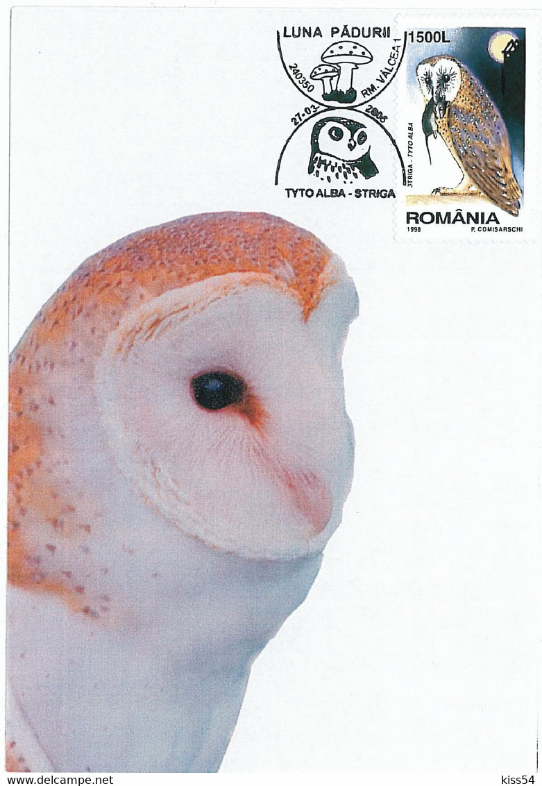 MAX 36 - 116 OWL, Romania - Maximum Card - 2006 - Eulenvögel