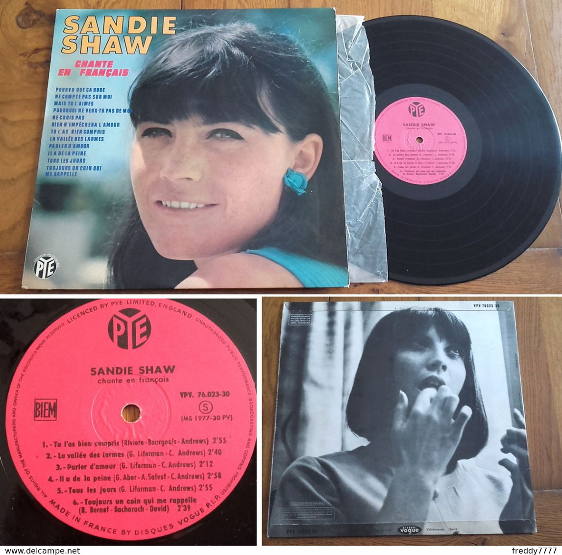 RARE French LP 33t RPM BIEM (12") SANDIE SHAW Chante En Français (1965) - Collector's Editions