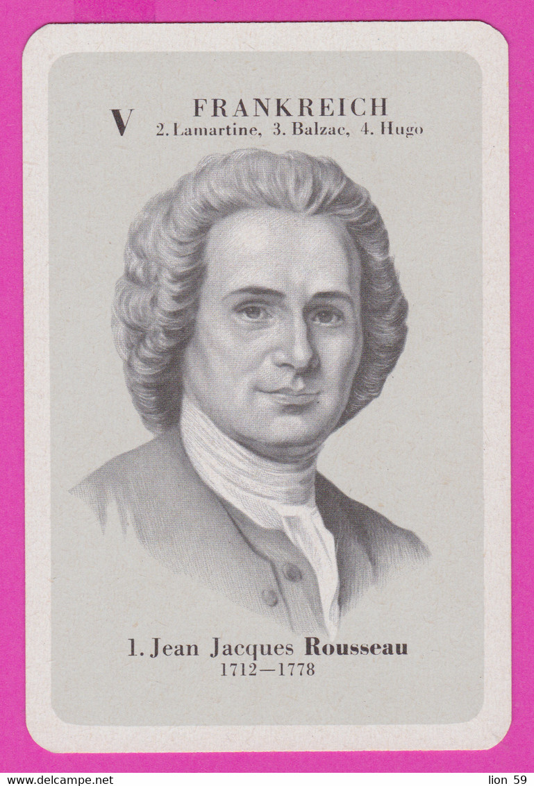 264403 / V Frankreich  1. Jean-Jacques Rousseau 1712-1778 , Genevan Philosopher, Writer, And Composer Card - Historical Famous People