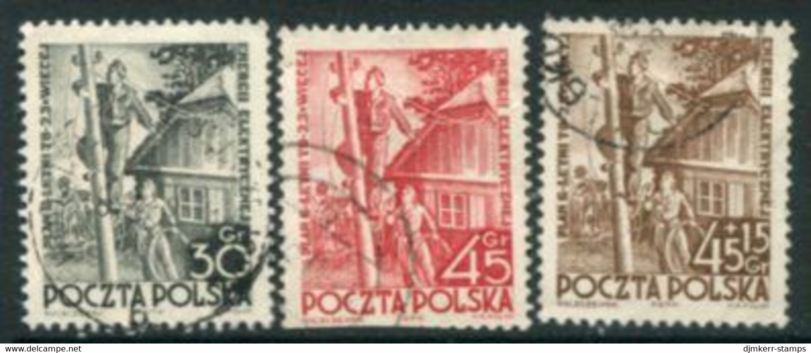 POLAND 1951 Electrical Industries Used.  Michel 719-20, 747 - Gebraucht