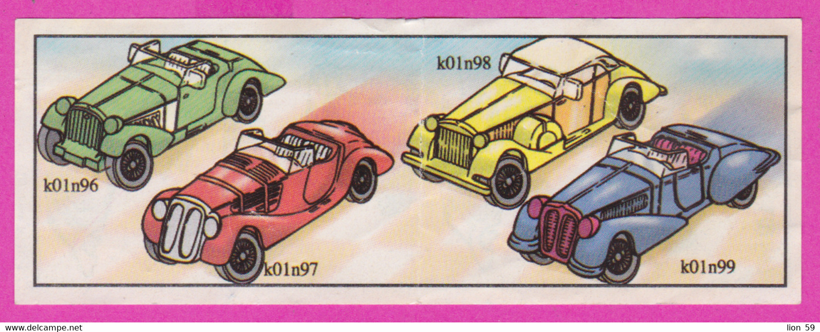 264431 /  Instruction Kinder Surprise - K 01 N 97 Car Automobile  K 01 N 96+ K 01 N 98+ K 01 N 99... 9.7x 3.6 Cm. - Istruzioni