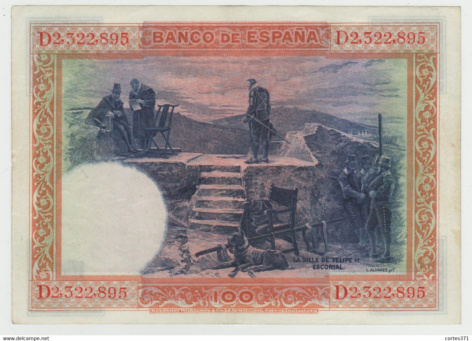 Spain 100 Pesetas 1925 P-69c XF - 100 Pesetas