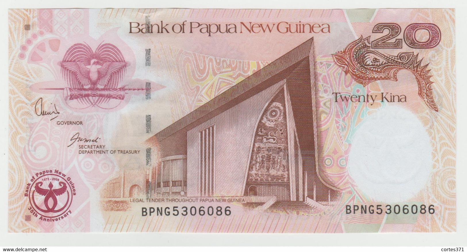 Papua New Guinea 20 Kina 2008 P-36a UNC - Papoea-Nieuw-Guinea