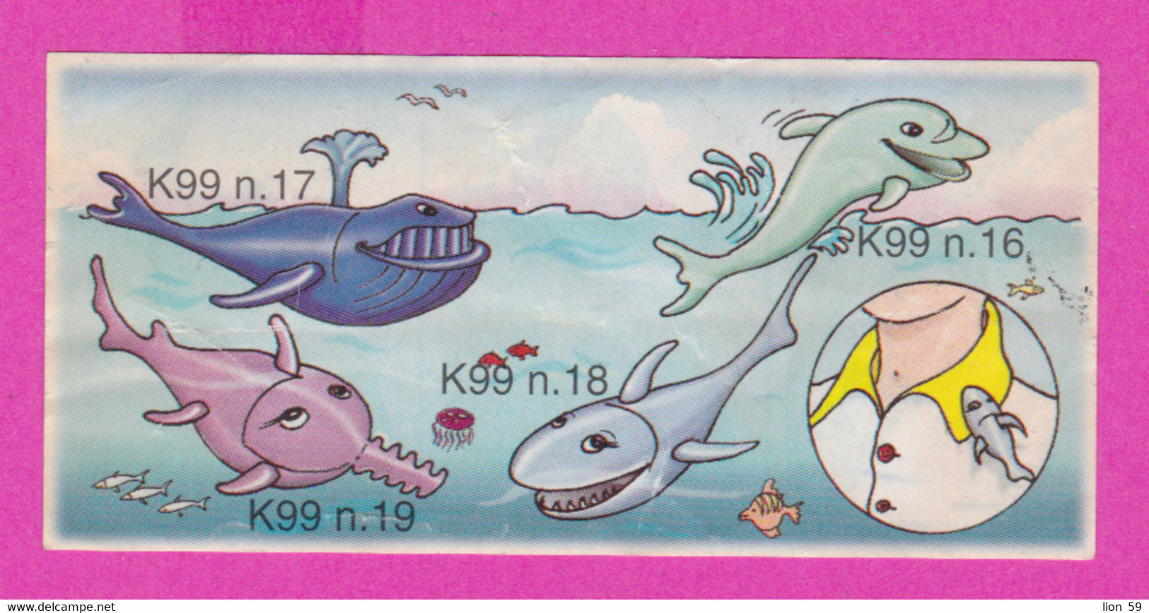 264452 /  Instruction Kinder Surprise - K99 N.18 Marine Predators And Dolphin+K99 N.17+K99 N.19+K99 N.16  7.0 X 3.3 Cm. - Istruzioni