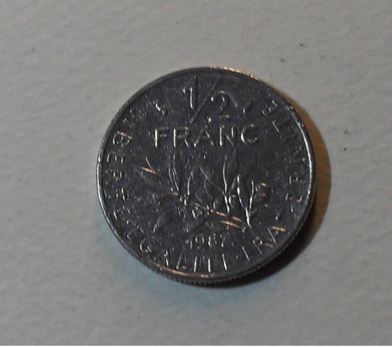 1987 - France - 1/2 FRANC, Semeuse, KM 931.1, Gad 429 - Sonstige & Ohne Zuordnung