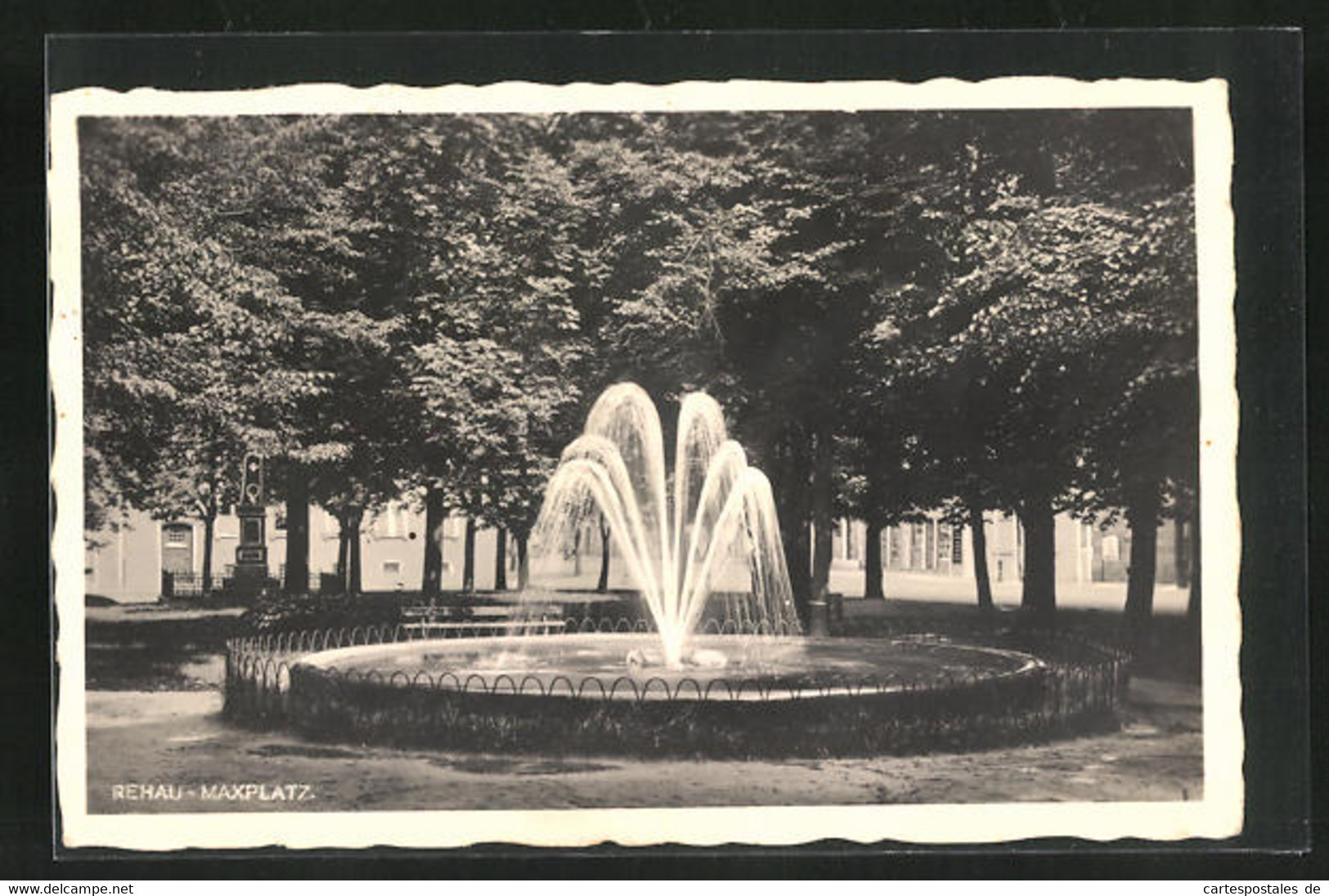 AK Rehau, Maxplatz Mit Springbrunnen - Rehau