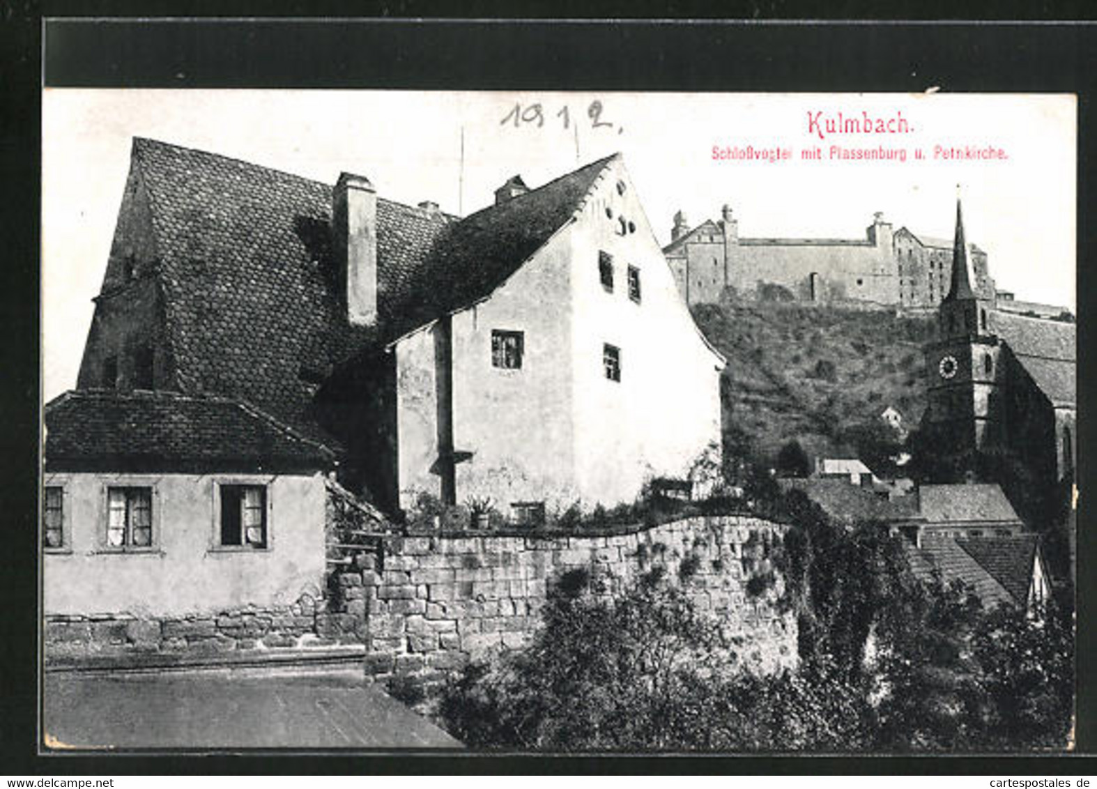 AK Kulmbach, Schlossvogel Mit Plassenburg Und Petrikirche - Kulmbach