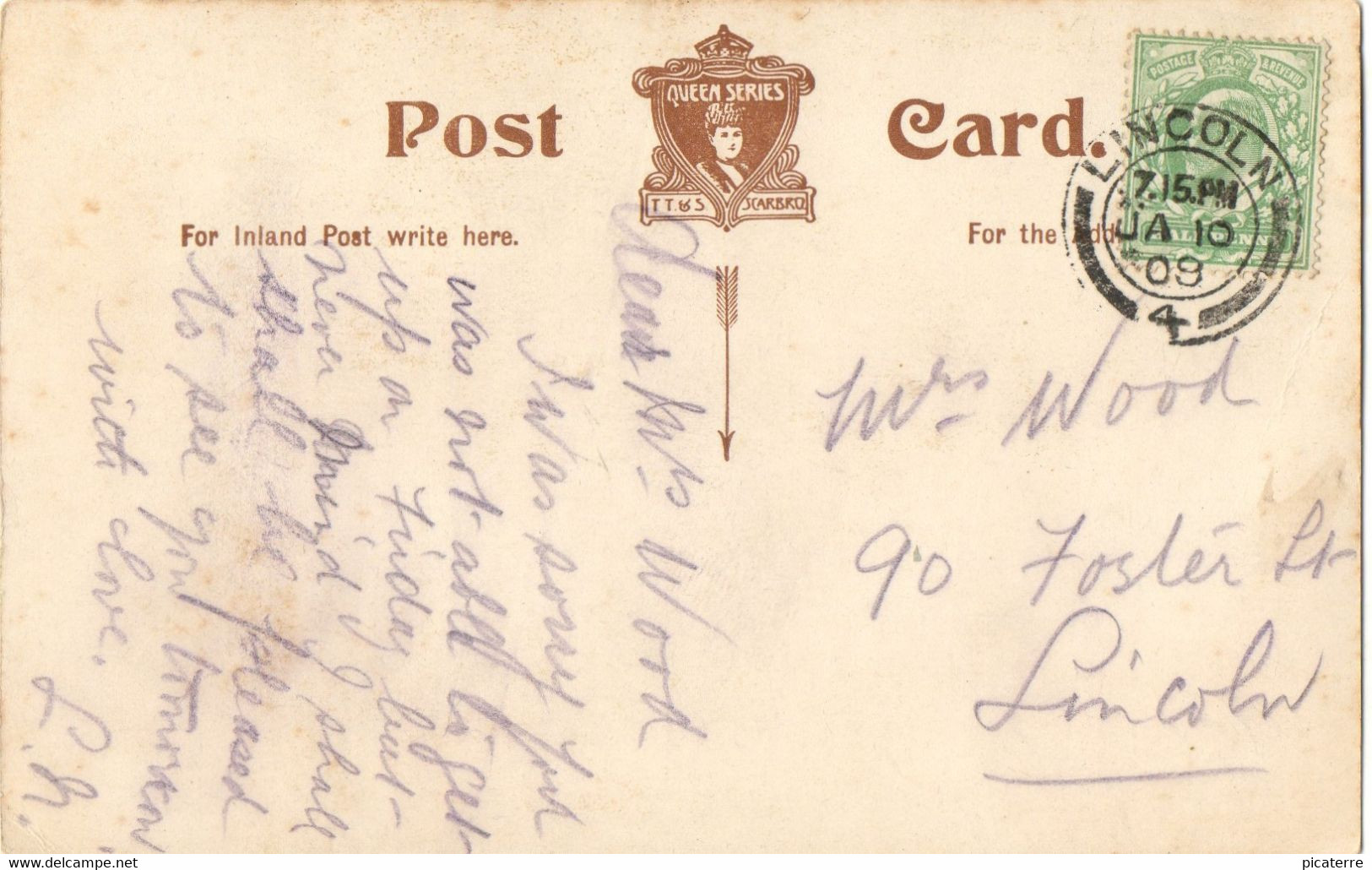 Lincoln Cathedral, Lady Chapel 1908 (Queen Series-T.T&S) Good Postmark-"Lincoln 4" - Lincoln