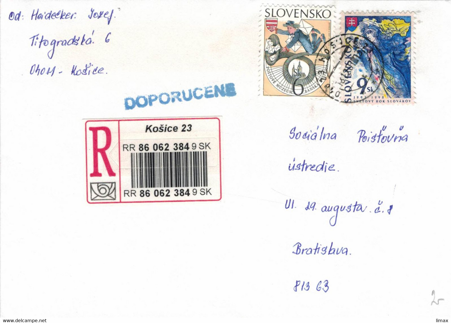 Reko-Brief Kosice 2003 > Bratislava - Wappen - Covers & Documents