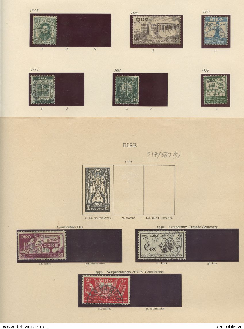 Used Stamps, Lot, EIRE, Ireland, Miscellaneous, 1922 To 1954  (Lot 560) - 4 Scans - Verzamelingen & Reeksen