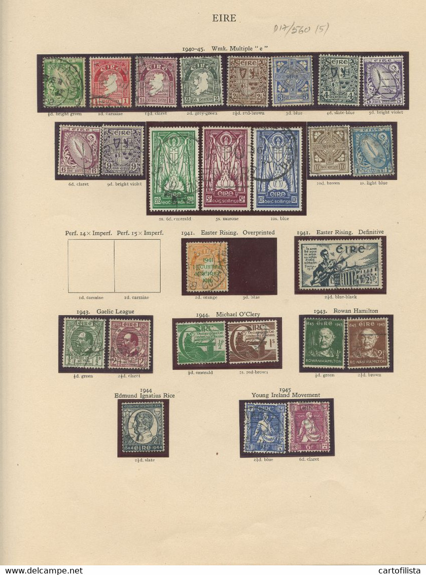 Used Stamps, Lot, EIRE, Ireland, Miscellaneous, 1922 To 1954  (Lot 560) - 4 Scans - Verzamelingen & Reeksen