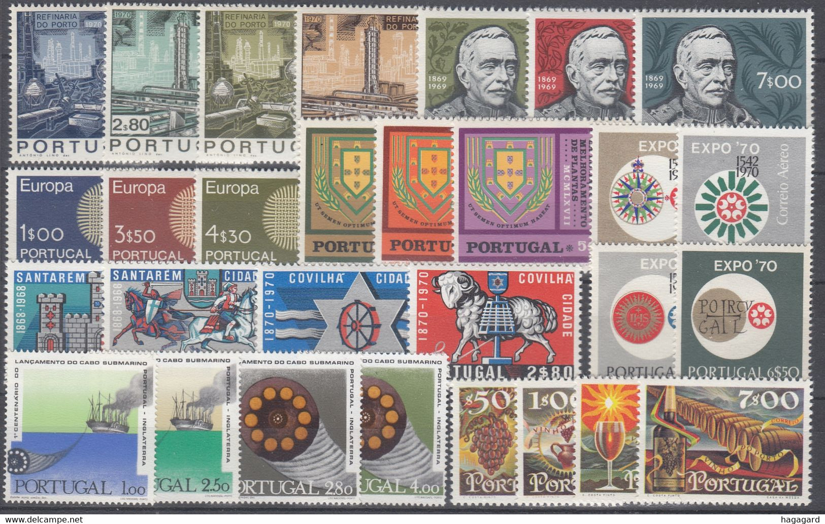 ++G2529. Portugal 1970. Year Set. Michel 1092-1120. MNH(**). Observe Description! - Années Complètes