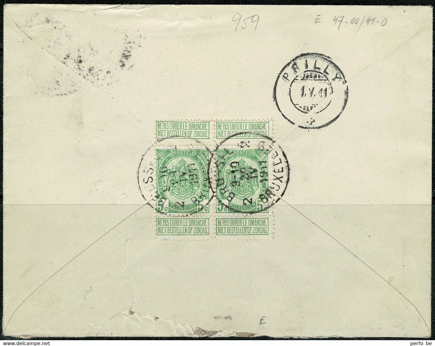 29 IV 1911 - Postwaardestuk Met 10c Brede Baard Aangevuld Met Zegels Nrs. 81, 82 En 83 (2x) Naar Zwitserland - STRAFPORT - Briefumschläge