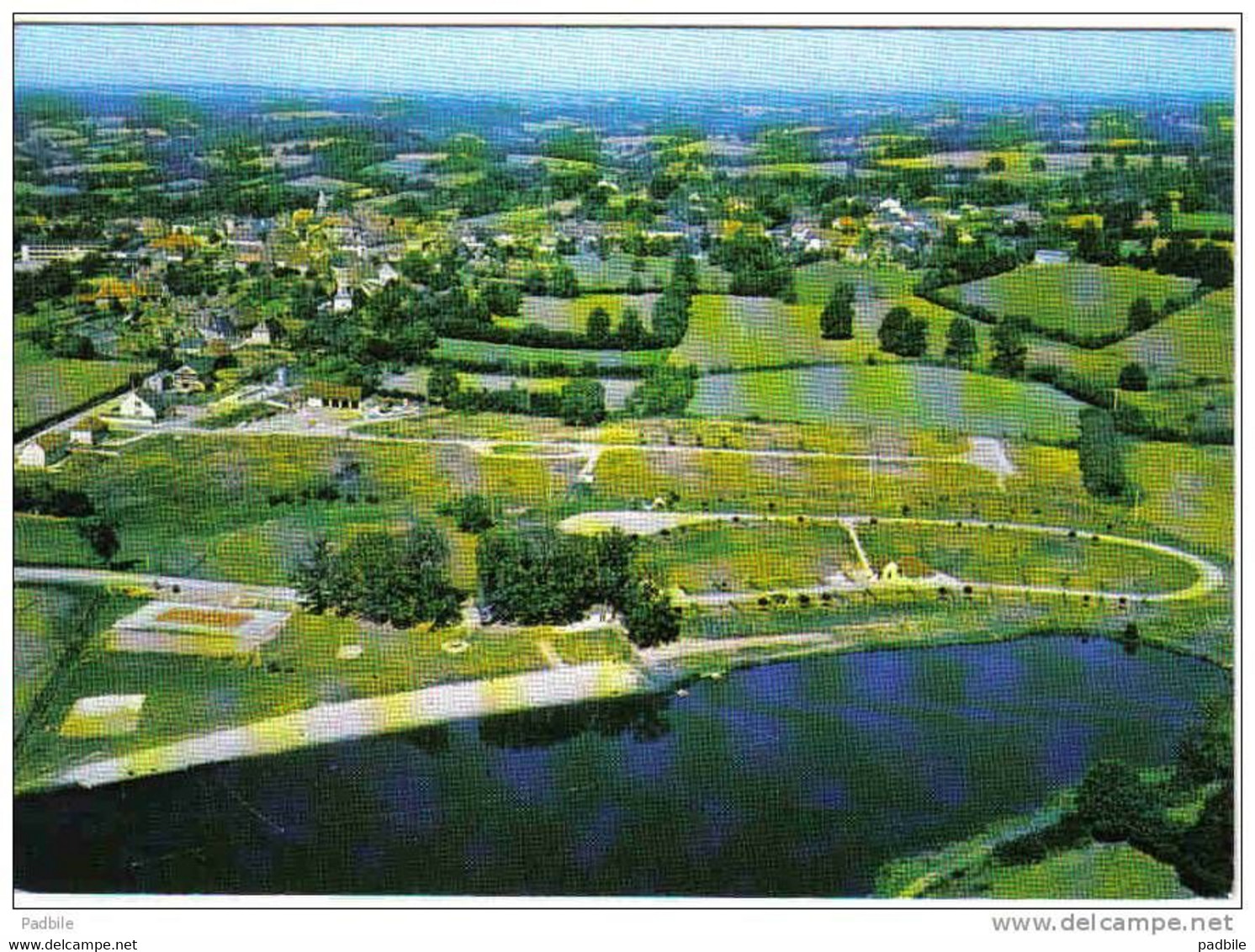 Carte Postale  87. Saint-Germain-les-Belles  Le Tennis Le Plan D'eau Le Camping Vue D'avion  Trés Beau Plan - Saint Germain Les Belles