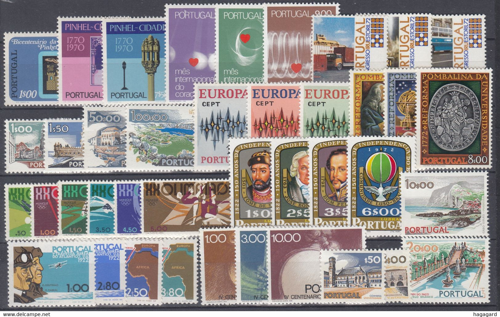 ++G2531. Portugal 1972. Year Set. Michel 1156-95. MNH(**). Observe Description! - Annate Complete