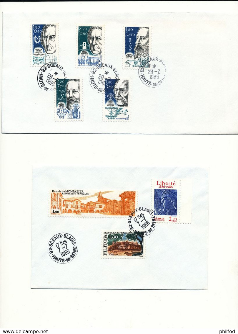 1986-1998 - 4 Enveloppes - Divers - Used Stamps