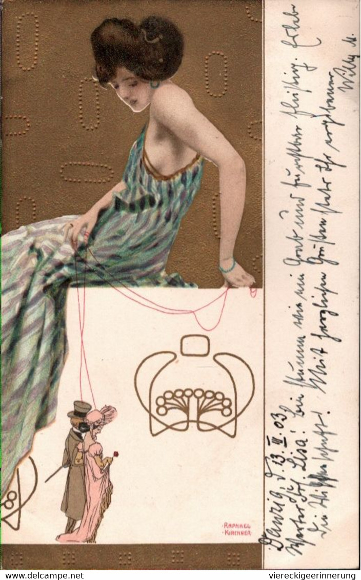 ! Schöne Künstlerkarte Ansichtskarte Raphael Kirchner,  Jugendstil, Art Nouveau, Artist, Femme - Kirchner, Raphael